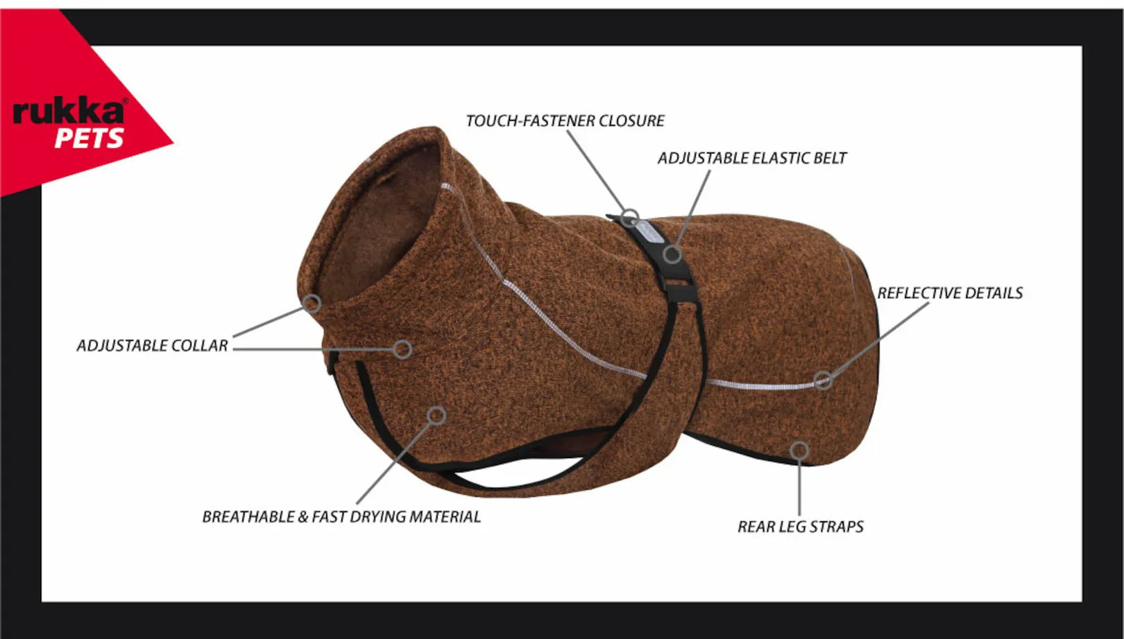 Hundemantel Fleece "Comfy kni" von Rukka pets