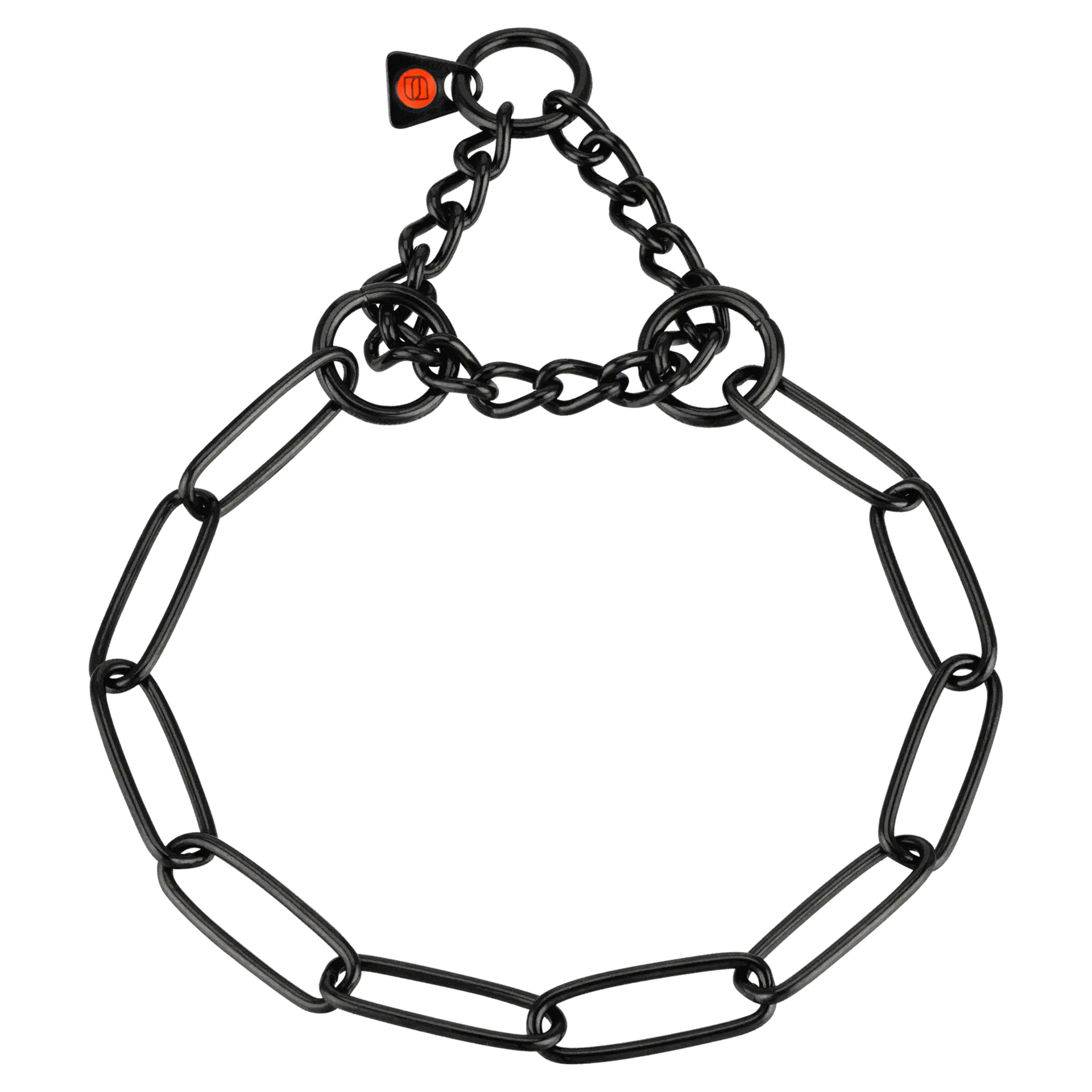 Halskette mit Zugbegrenzung - Edelstahl Rostfrei schwarz, 3,0 mm von Sprenger