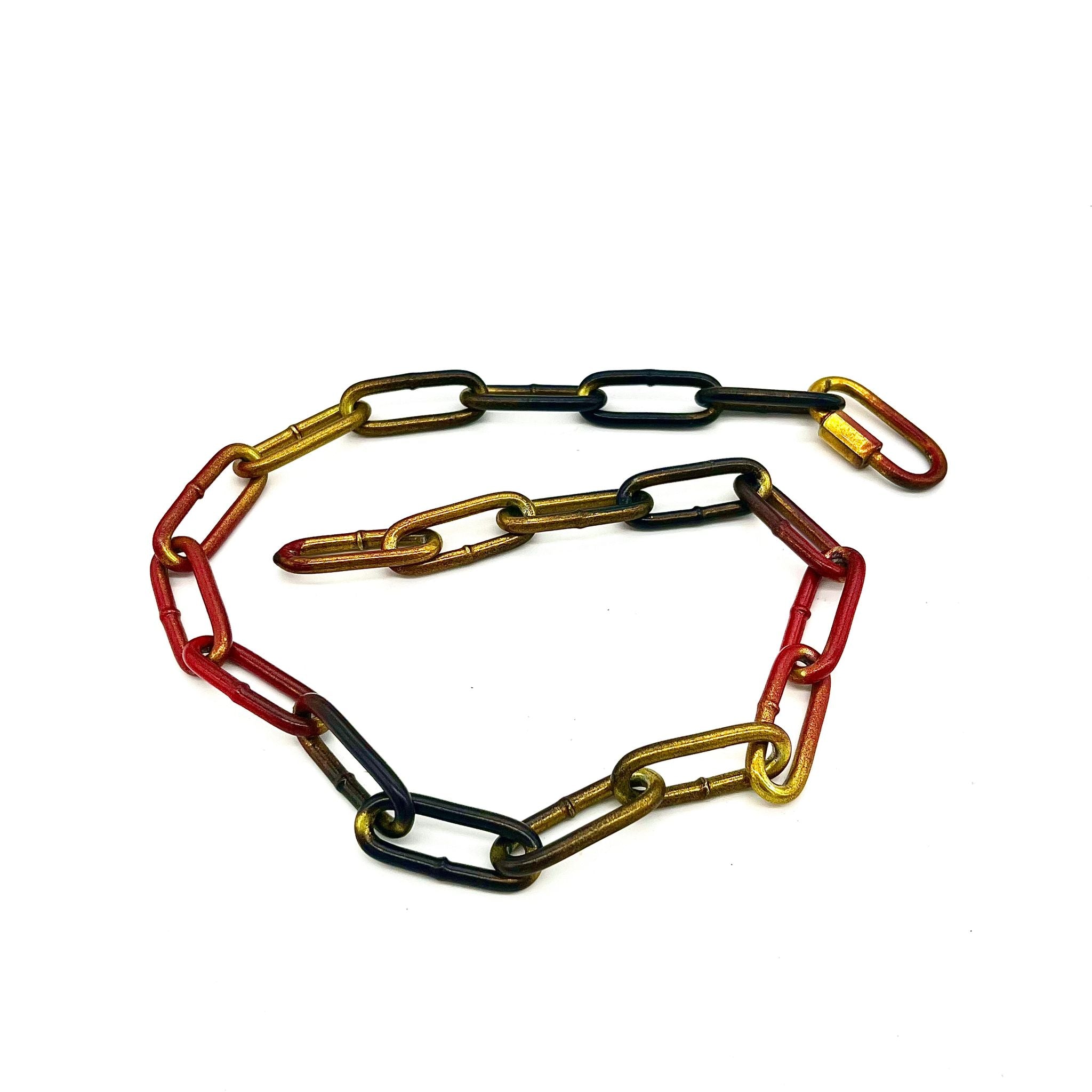 Mein Krönchenträger Karabinerkette langgliedrig groß mehrfarbig