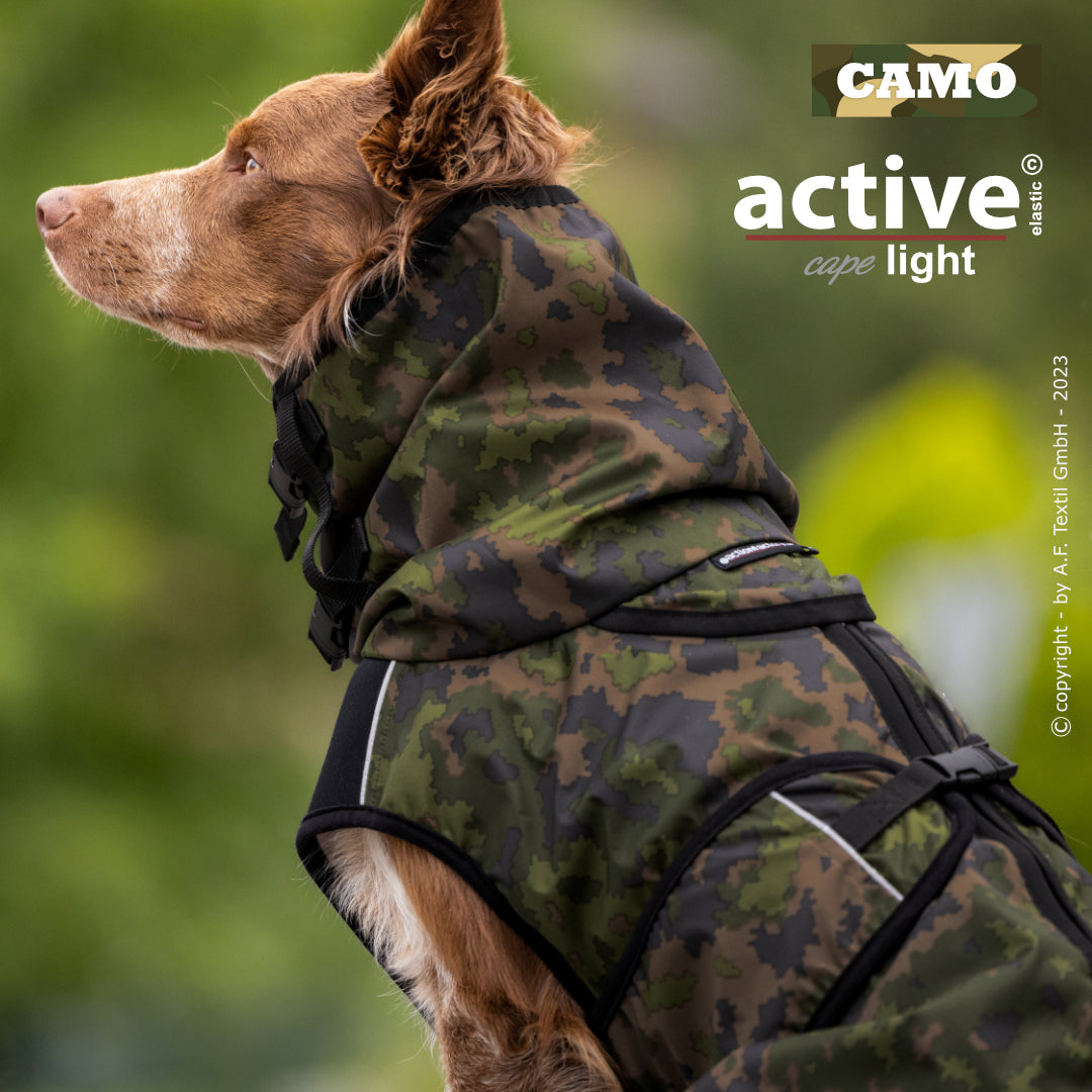 Hundemantel "Active cape Elastic light camouflage"