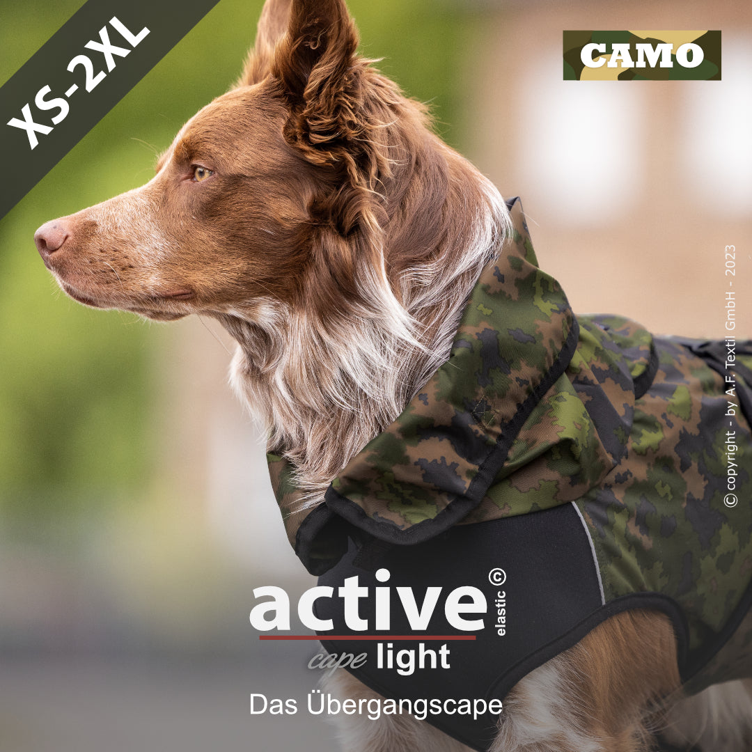 Hundemantel "Active cape Elastic light camouflage"