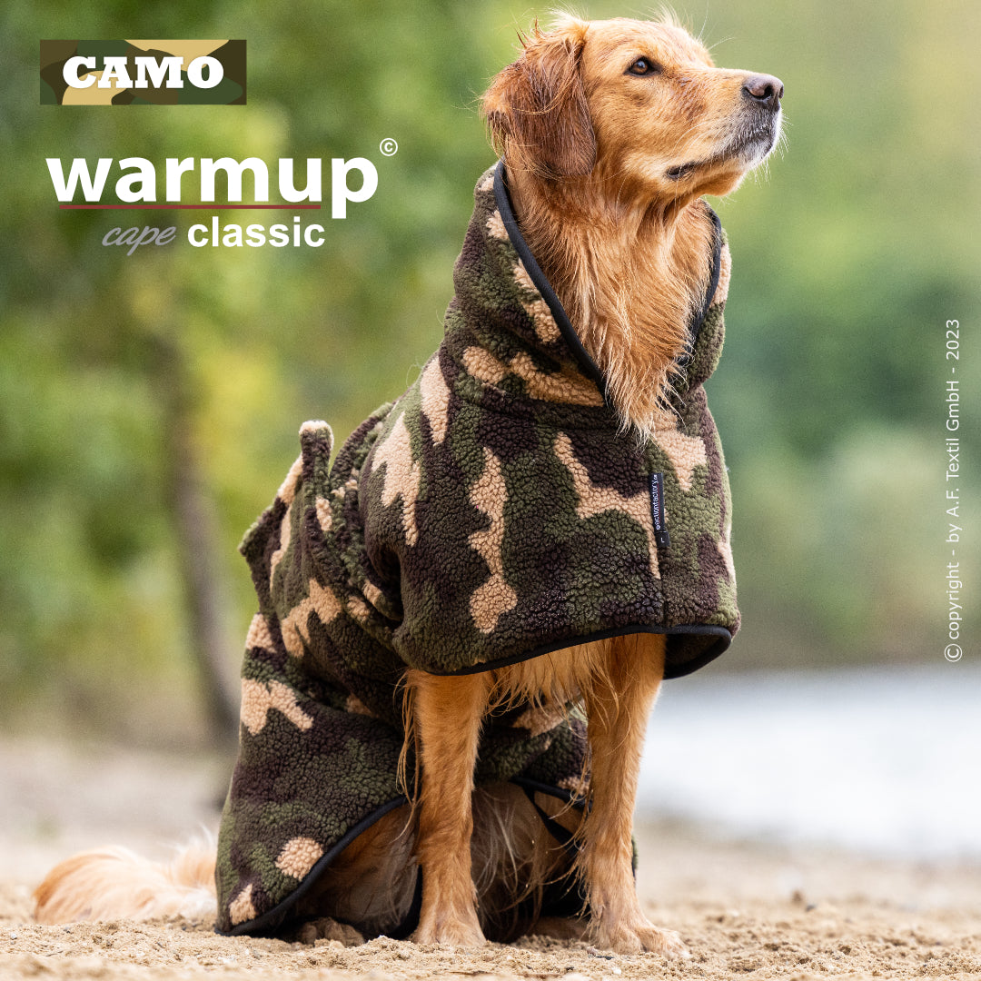 Hundemantel "warmup cape classic camouflage"