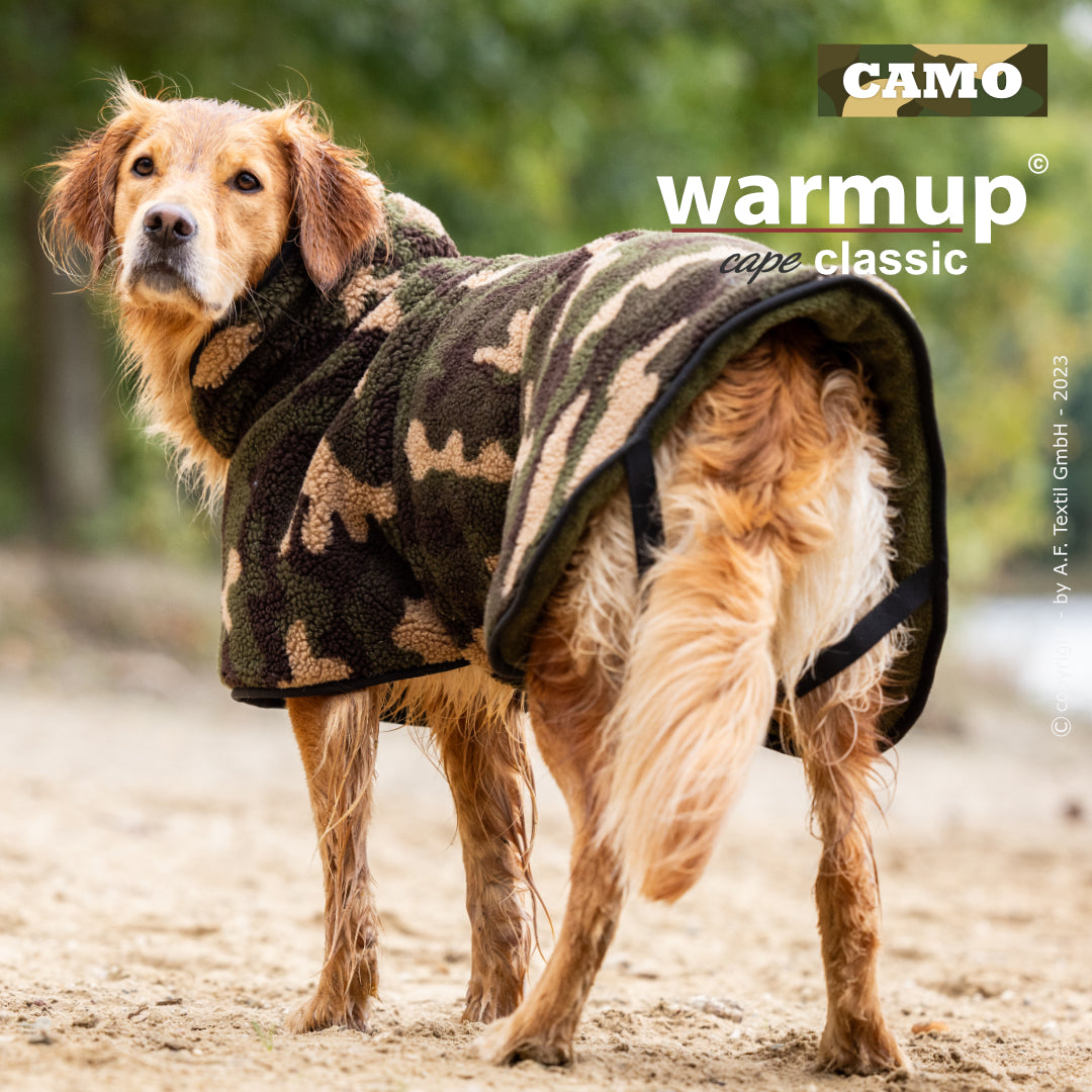 Hundemantel "warmup cape classic camouflage"