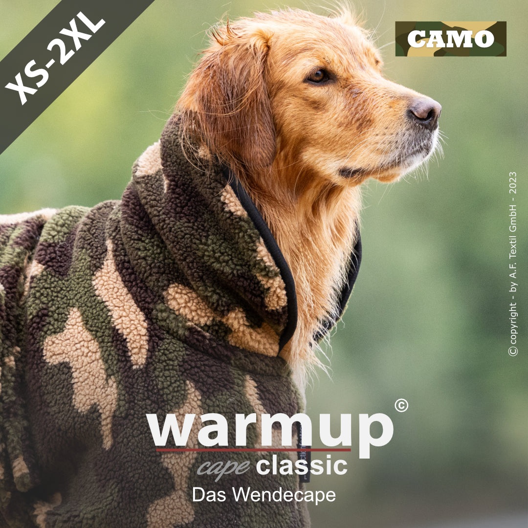 Hundemantel "warmup cape classic camouflage"
