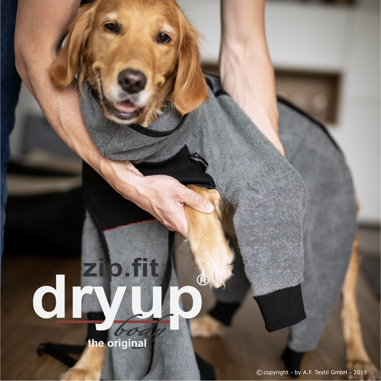 Hundebademantel dryup body zip.fit