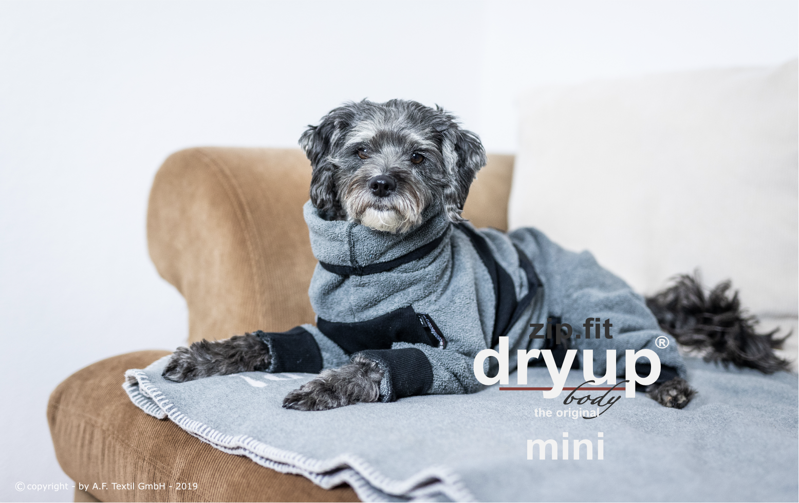 Hundebademantel dryup body zip.fit